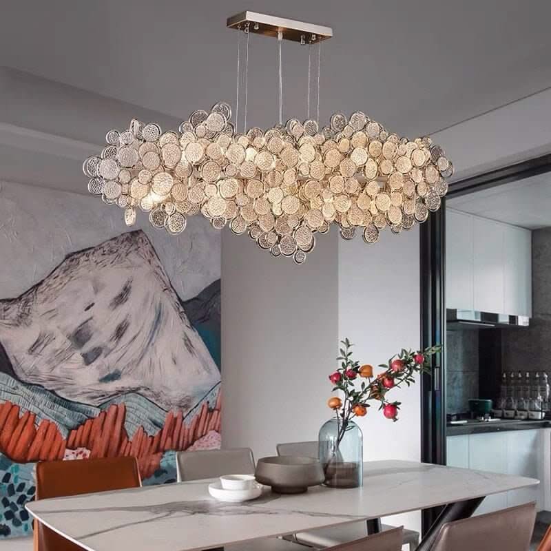 Crystal Glass Chandelier – Luxury Ceiling Light in 6 Sizes