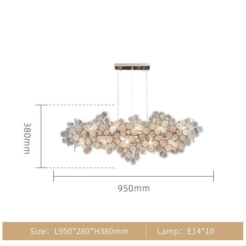 Crystal Glass Chandelier – Luxury Ceiling Light in 6 Sizes