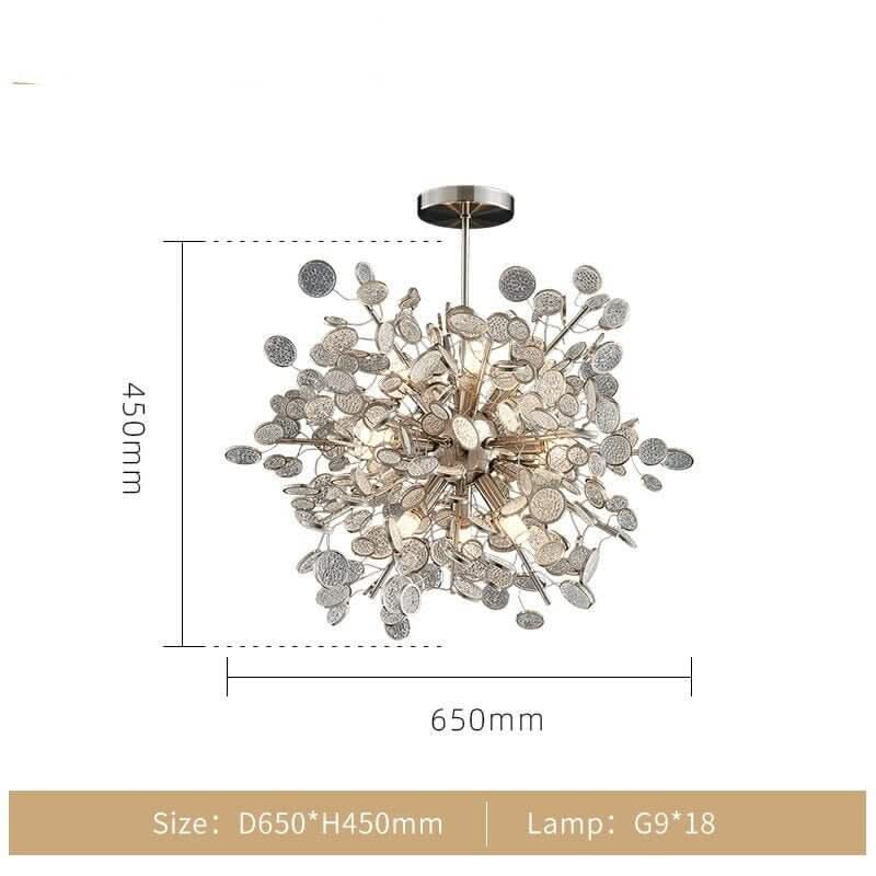 Crystal Glass Chandelier – Luxury Ceiling Light in 6 Sizes
