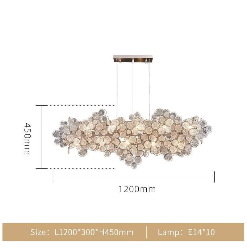 Crystal Glass Chandelier – Luxury Ceiling Light in 6 Sizes