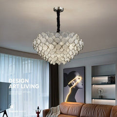 Crystal Glass Chandelier – Luxury Ceiling Light in 6 Sizes
