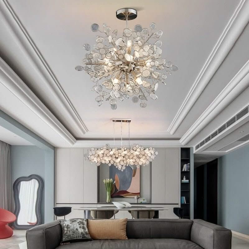 Crystal Glass Chandelier – Luxury Ceiling Light in 6 Sizes