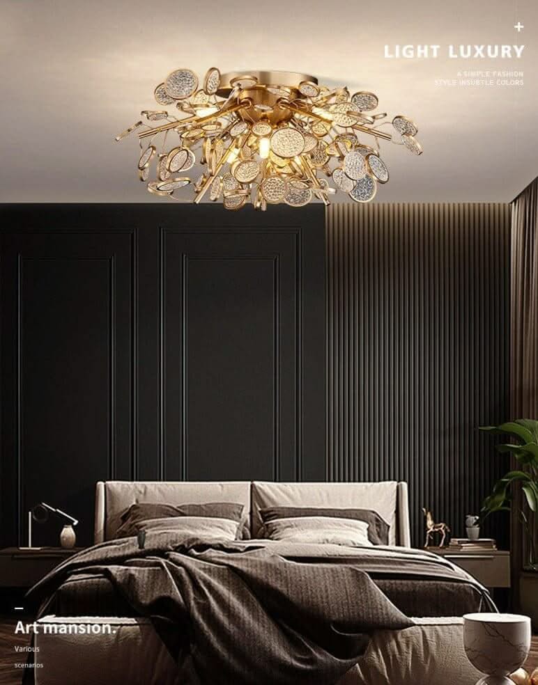 Crystal Glass Chandelier – Luxury Ceiling Light in 6 Sizes
