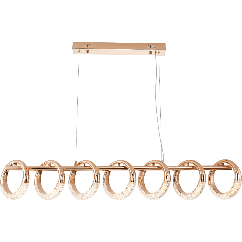 Crystal Loops Hanging Light – Gold Iron, LED, Adjustable Height, CCC & CE Certified