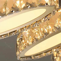 Crystal Mix Loop Kitchen Island Chandelier – 60 to 150cm, Dimmable