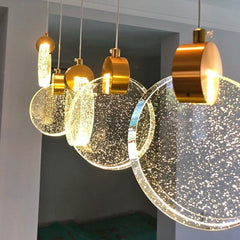Crystal Rings Staircase Chandelier – Gold or Silver, 1 to 30 Heads, 3 Colour Modes