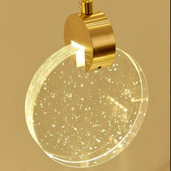 Crystal Rings Staircase Chandelier – Gold or Silver, 1 to 30 Heads, 3 Colour Modes