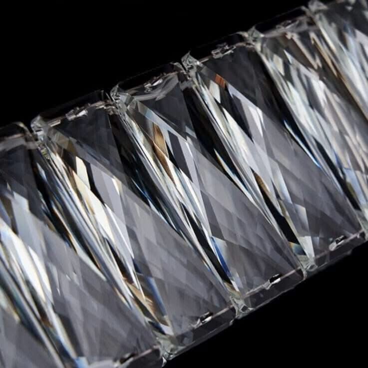 Crystal Rotating Bars Staircase Chandelier – Luxury LED Pendant, 8 or 10 Heads, Tri-Colour Remote