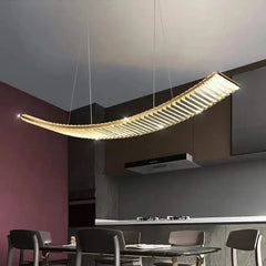 Crystal Slope Pendant Kitchen Island Light – 90cm & 120cm, Dimmable