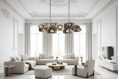 Crystal Triangle Art Deco LED Chandelier for Kitchen Island – 80 to 150cm