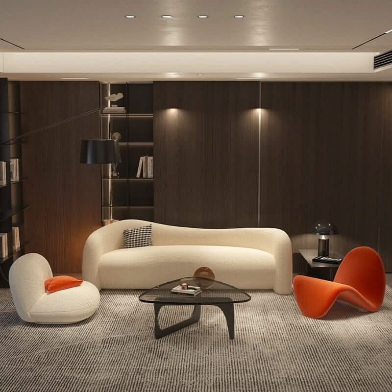 Curve Velvet Sofa – Armchair, 2, 3 & 4 Seater, Soft Velvet, Curved Silhouette