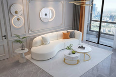 Curved Sofa – Elegant Multi-Size, Premium Fabric, Modern Living Room