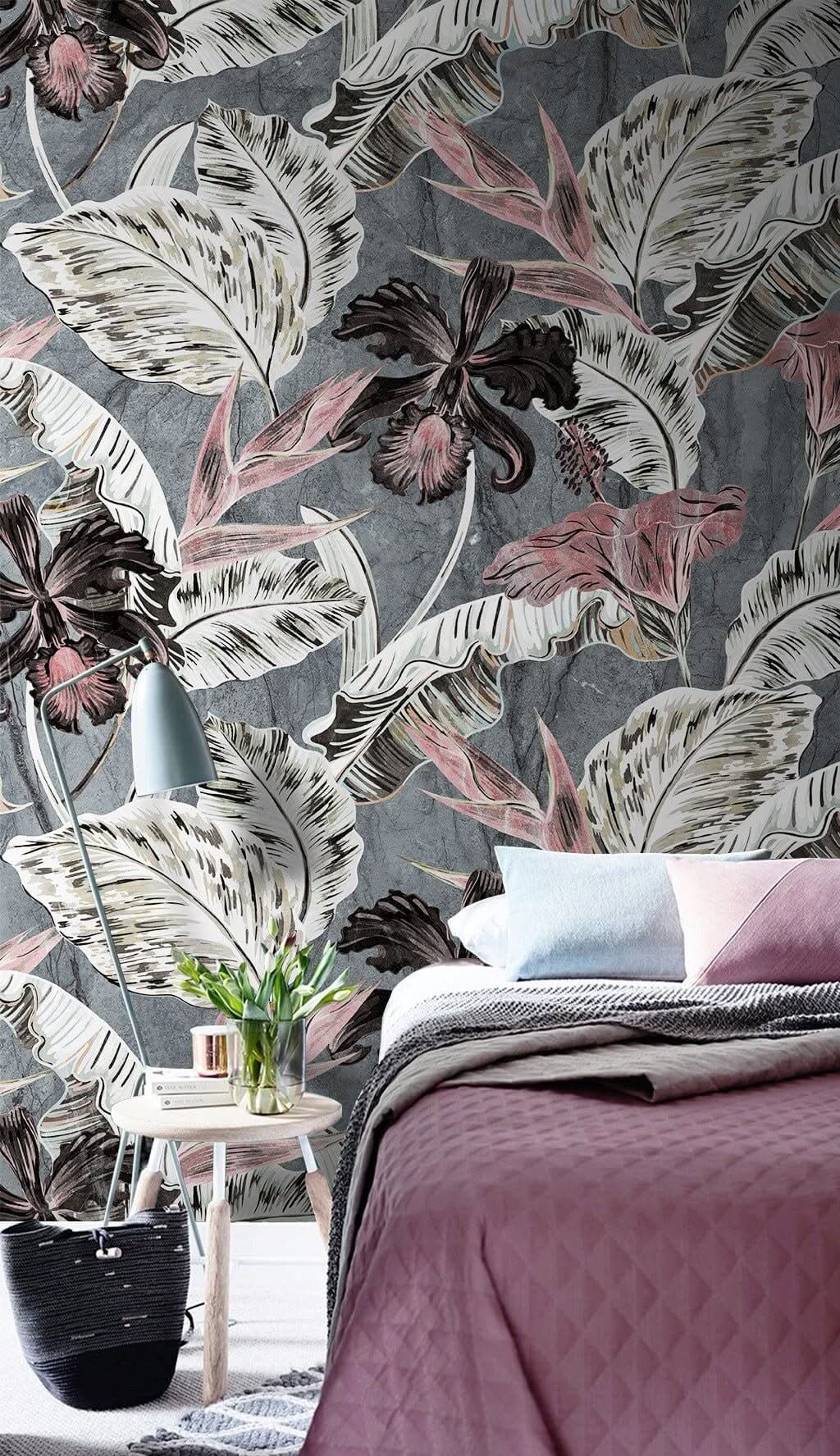 Dark Floral Bliss Wallpaper Mural