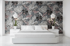 Dark Floral Bliss Wallpaper Mural