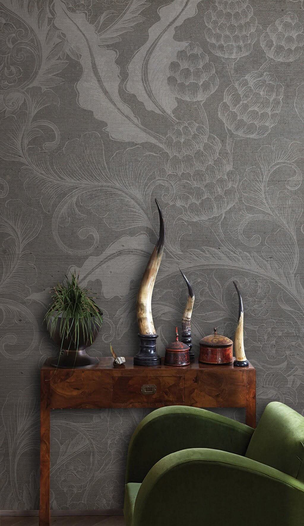 Dark Gray Scones Shadow Wallpaper Mural