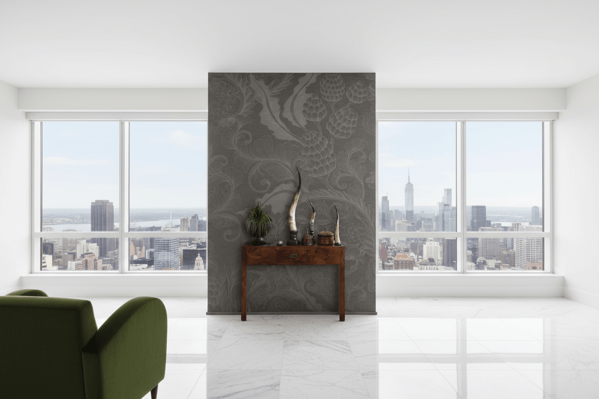 Dark Gray Scones Shadow Wallpaper Mural