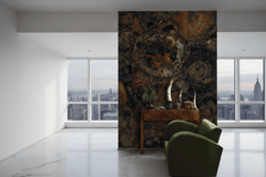 Dark Wood Forest Logs Wallpaper Mural