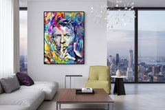 David Bowie Singer Famous Wall Canvas Art Wall Hanging
