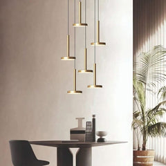 Designer Arc Luxury Staircase Chandelier – Gold or Black, 2 to 22 Lights, LED Pendant