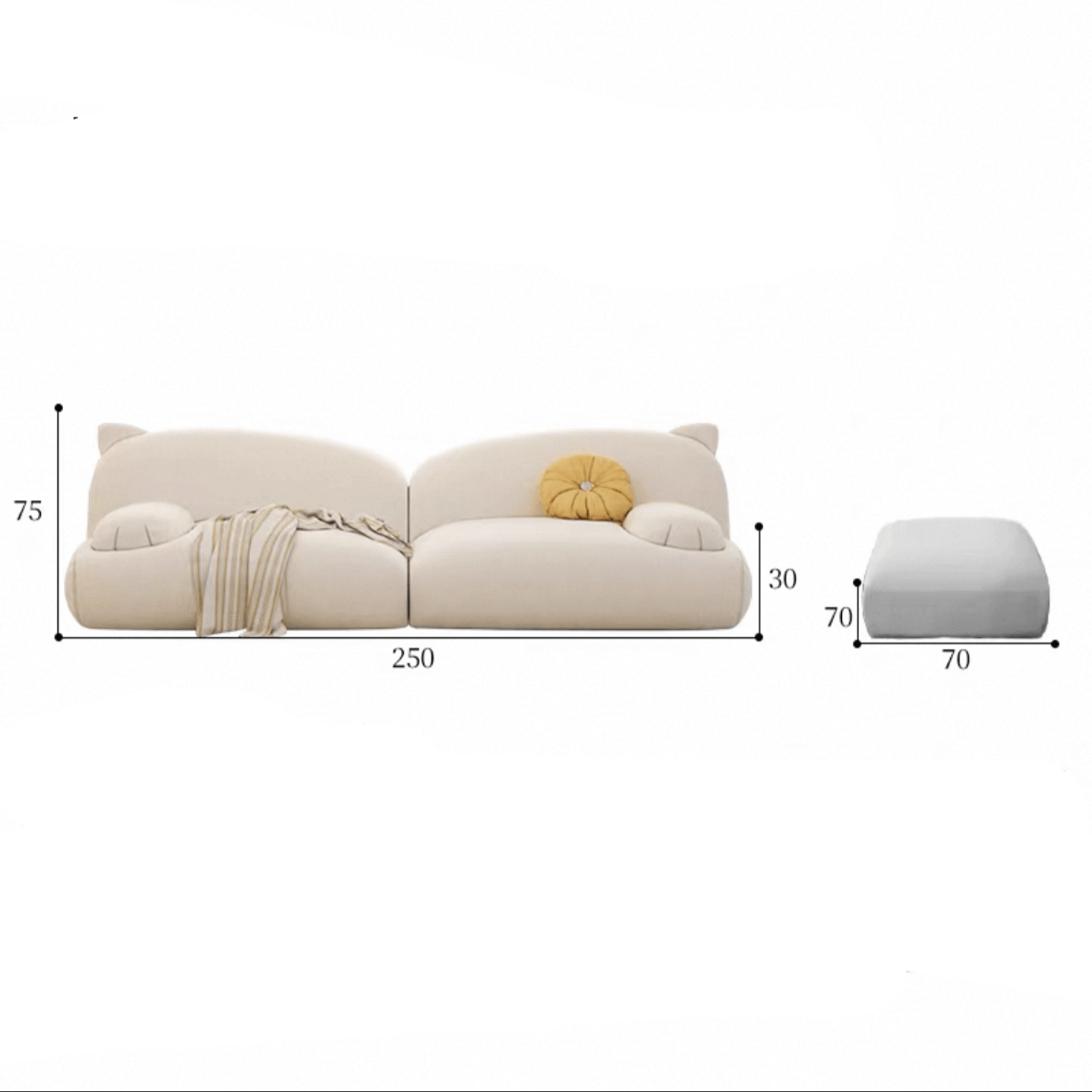 Designer Cat Design Italian Sofa Set