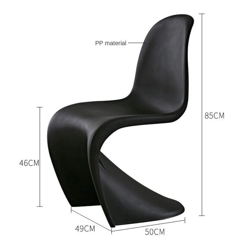 Designer Curve Chair – 8 Colours, 85cm Height, Dining, Accent & Office Use