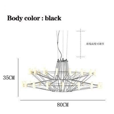 Designer Coppelia LED Chandelier – Cascading Light in 4 Finishes & 2 Sizes
