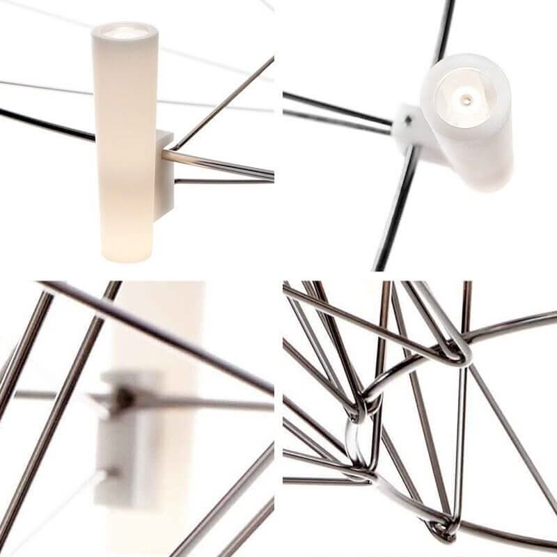 Designer Coppelia LED Chandelier – Cascading Light in 4 Finishes & 2 Sizes