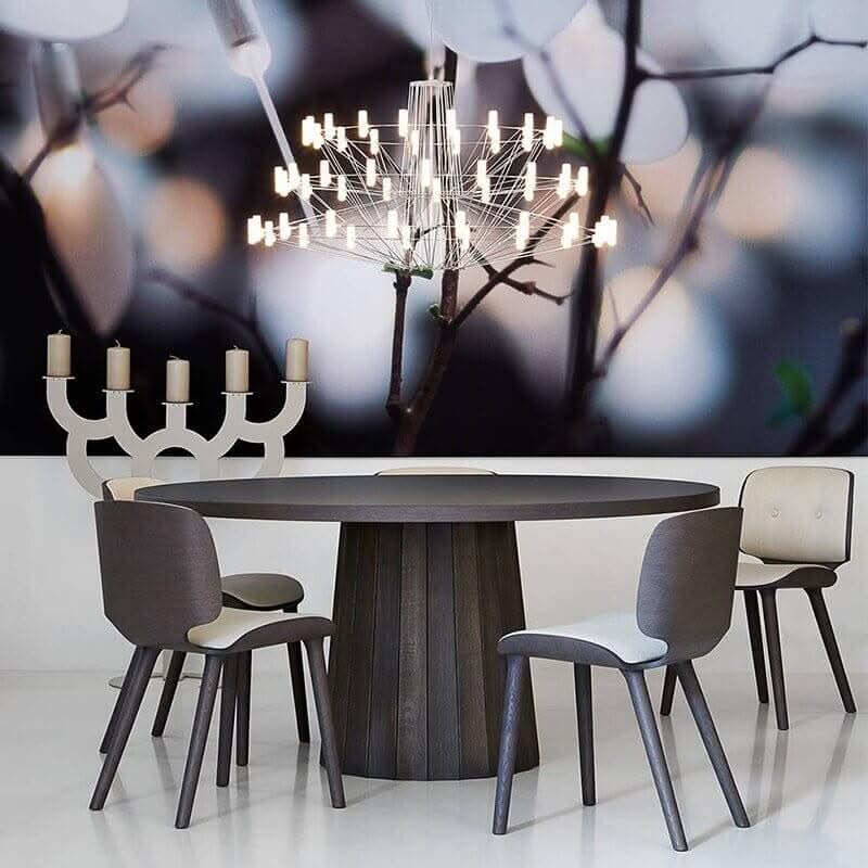 Designer Coppelia LED Chandelier – Cascading Light in 4 Finishes & 2 Sizes