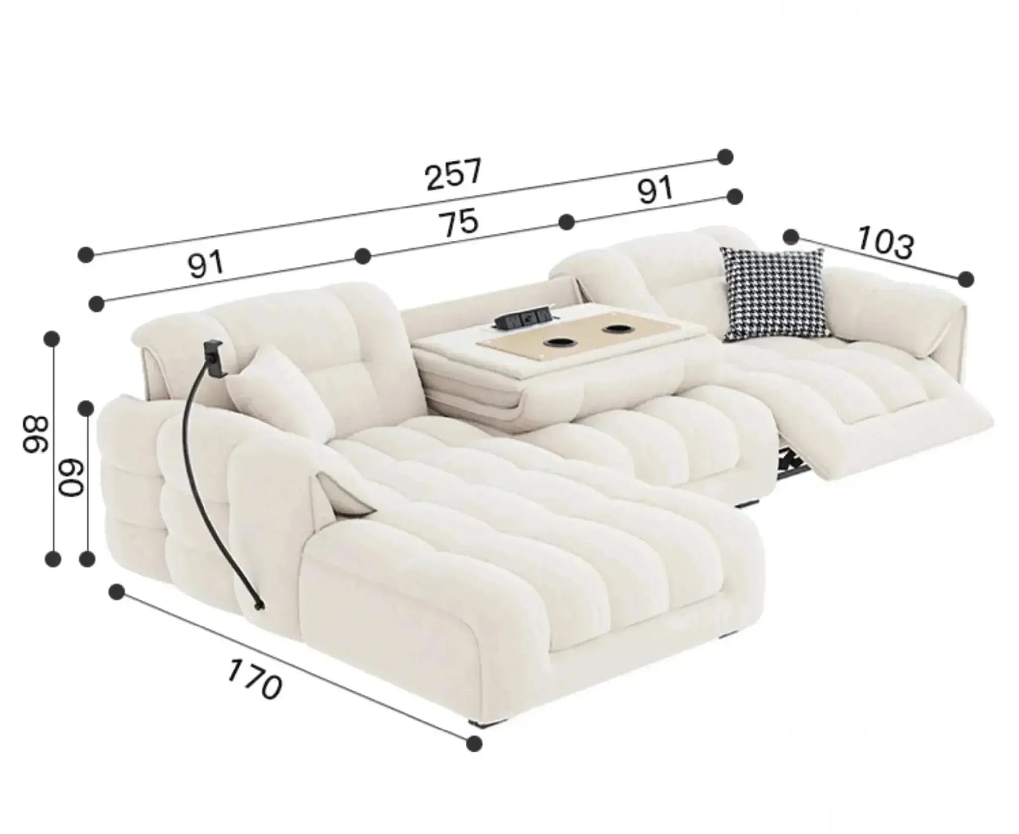 Designer Divano Fancy Electric Sofa Set