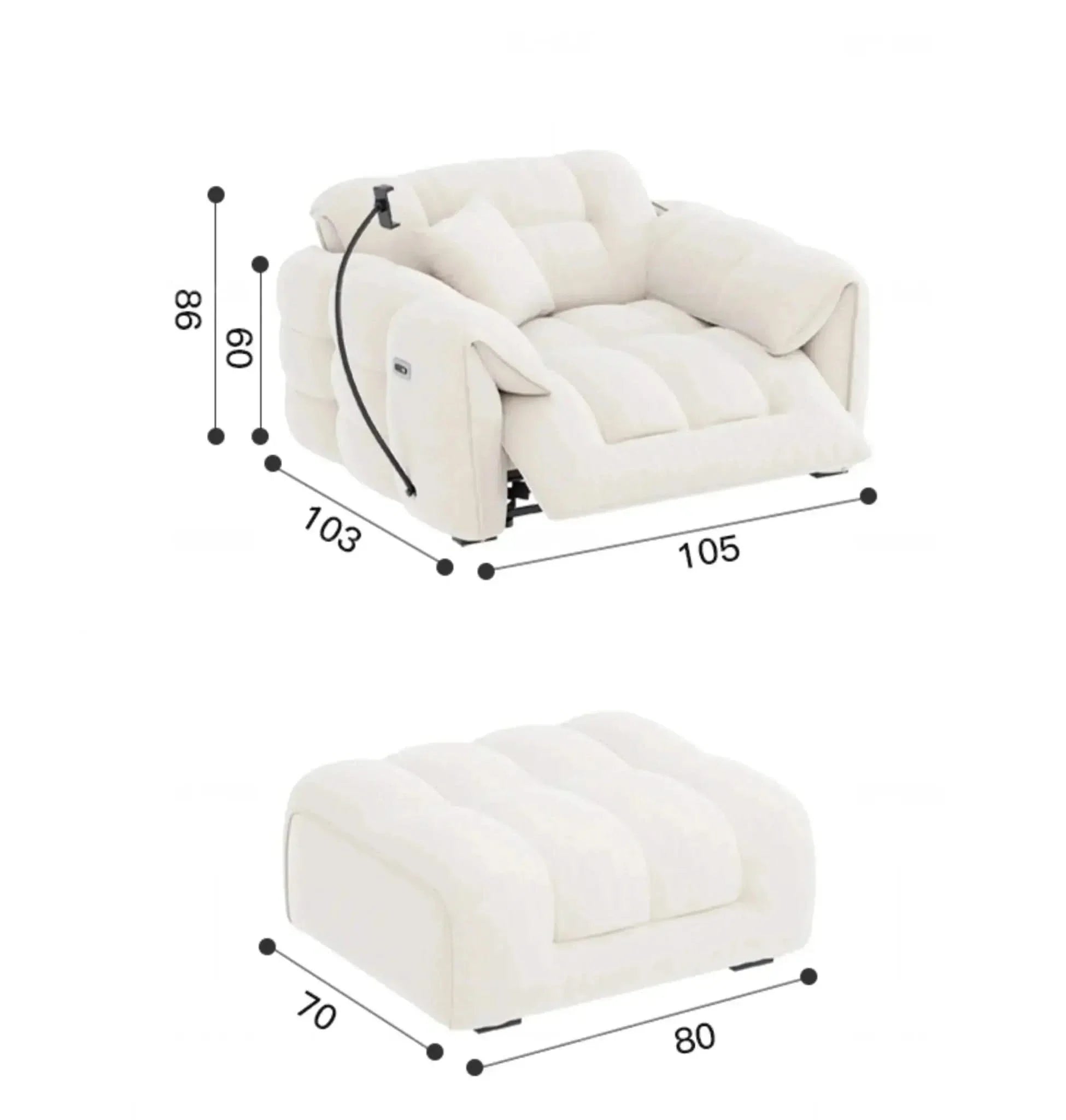 Designer Divano Fancy Electric Sofa Set