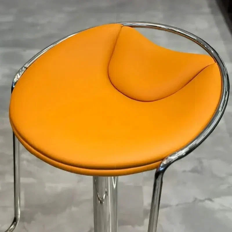 Designer Leather Counter Stool – Adjustable Swivel Bar Chair