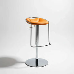 Designer Leather Counter Stool – Adjustable Swivel Bar Chair