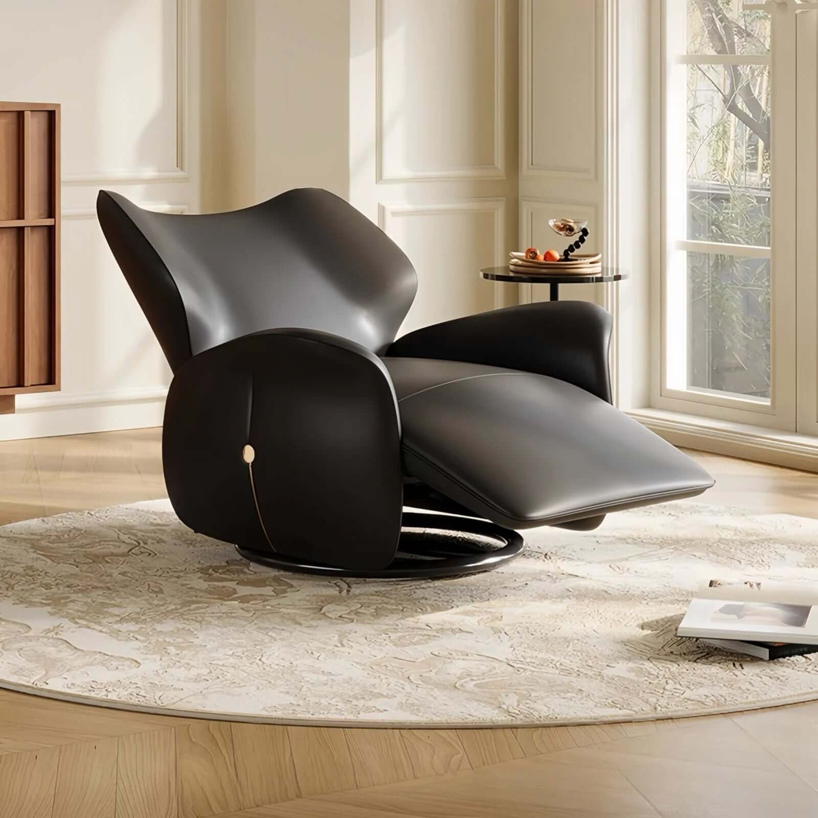 Designer Leather Recliner Chair – Genuine Leather, Ergonomic Comfort and Smooth Recline