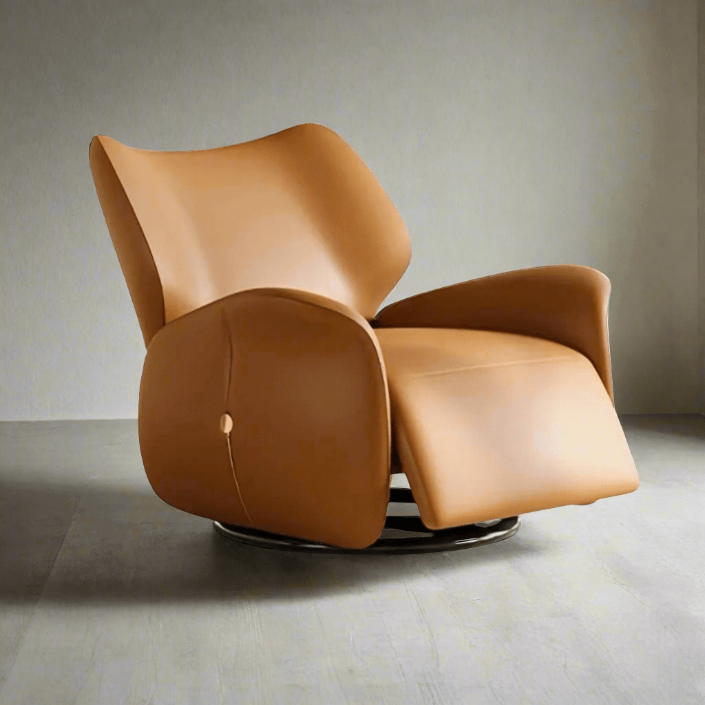 Designer Leather Recliner Chair – Genuine Leather, Ergonomic Comfort and Smooth Recline