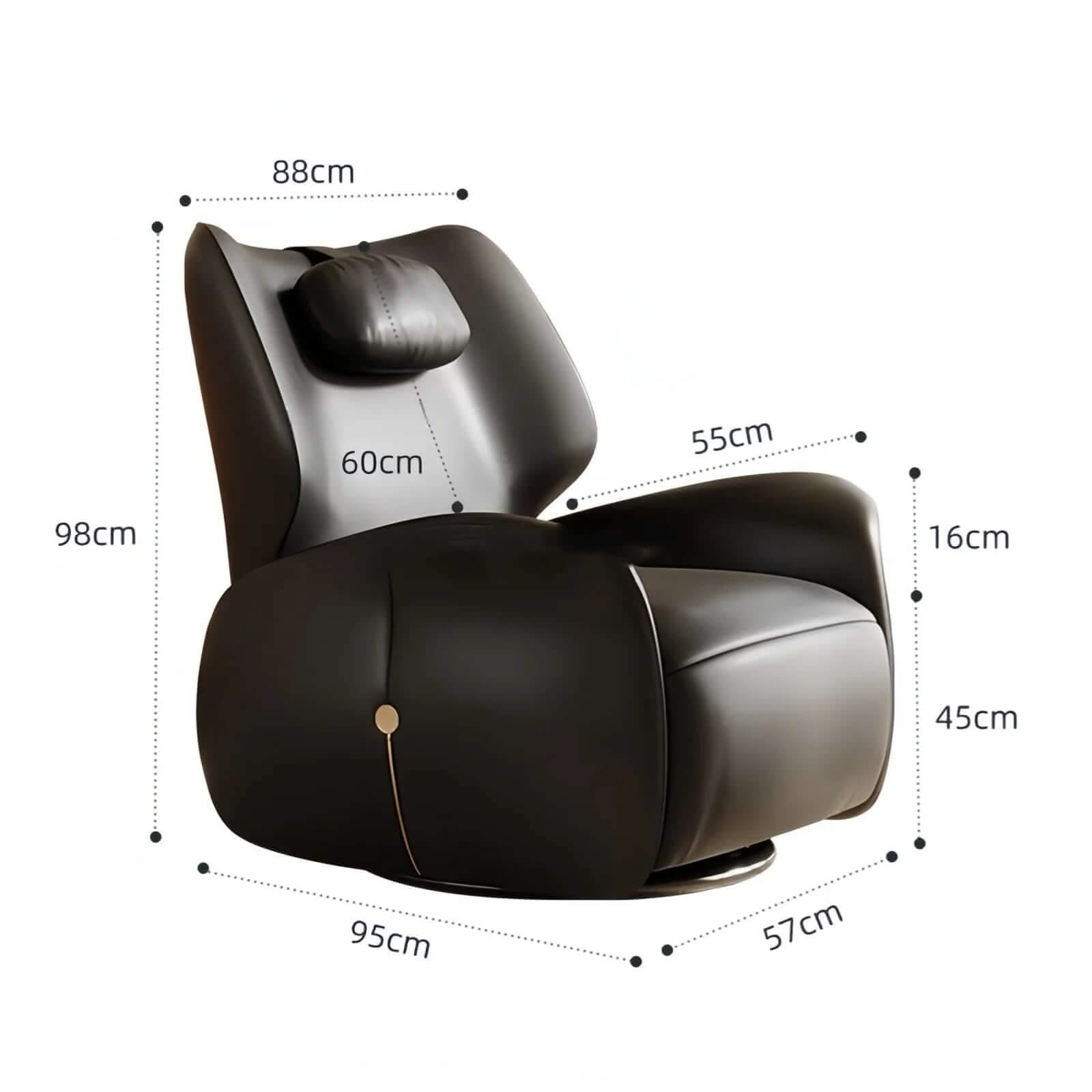 Designer Leather Recliner Chair – Genuine Leather, Ergonomic Comfort and Smooth Recline