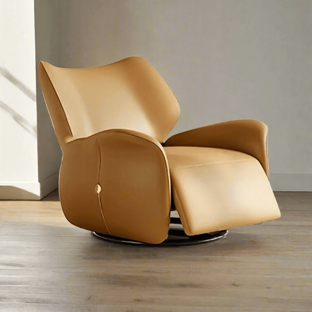 Designer Leather Recliner Chair – Genuine Leather, Ergonomic Comfort and Smooth Recline
