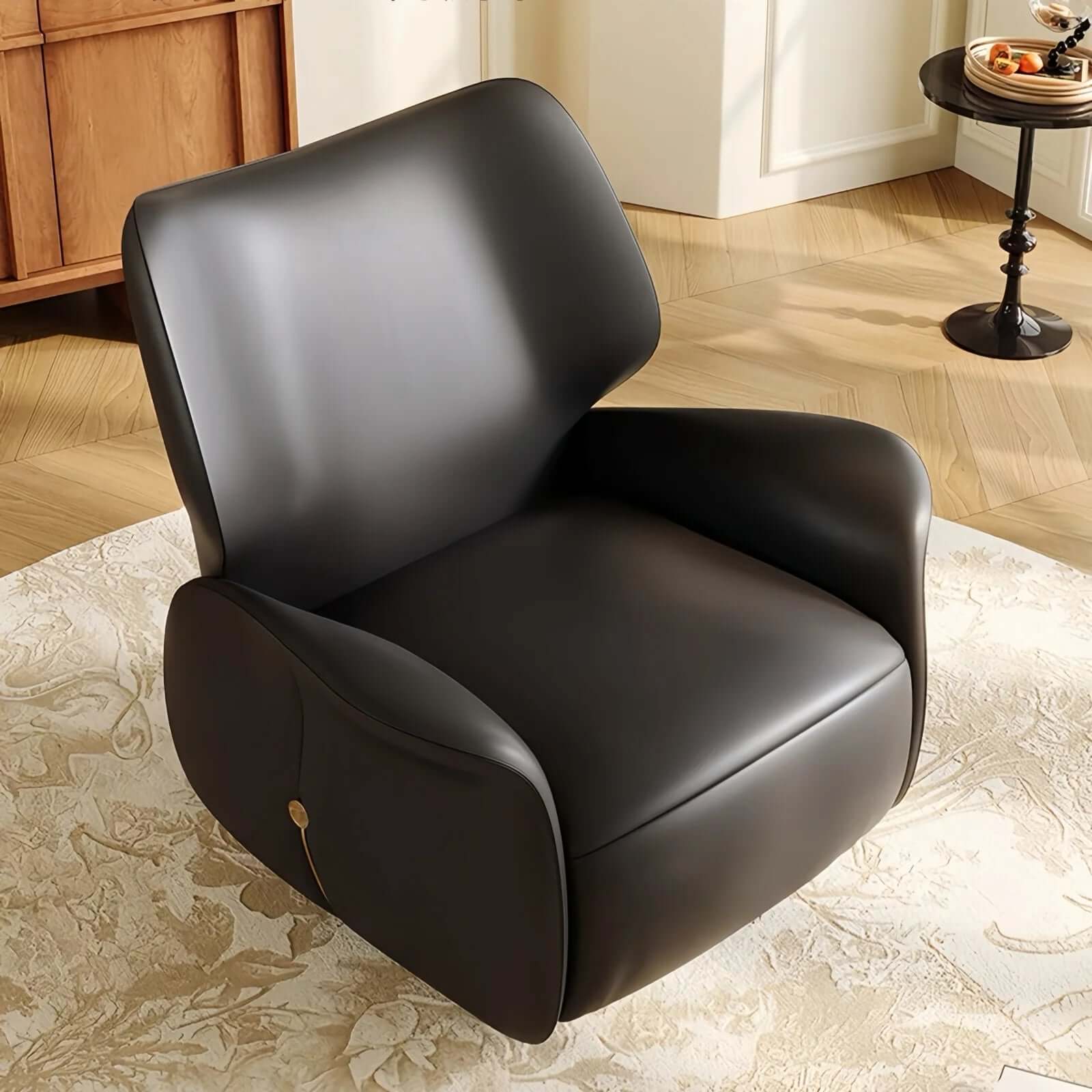 Designer Leather Recliner Chair – Genuine Leather, Ergonomic Comfort and Smooth Recline