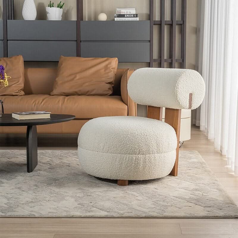 Designer Lounge Chair with Back Support Pillow – 4 Style Options, Lumbar Support