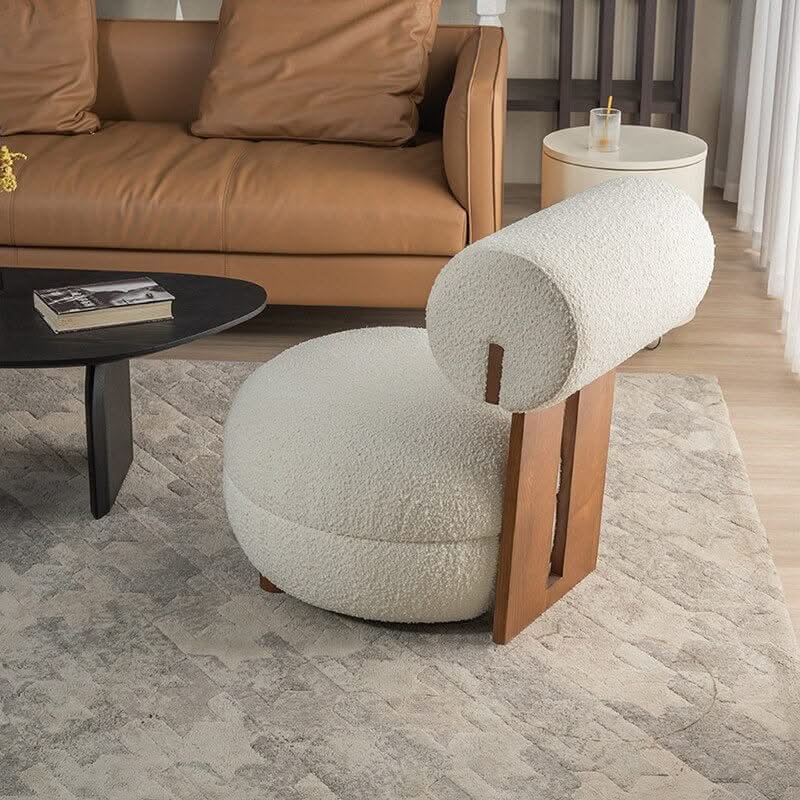Designer Lounge Chair with Back Support Pillow – 4 Style Options, Lumbar Support