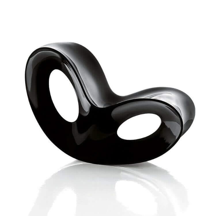 Designer Rocking Chair – Luxury Ergonomic Lounge Chair in White, Brown, Yellow and Black