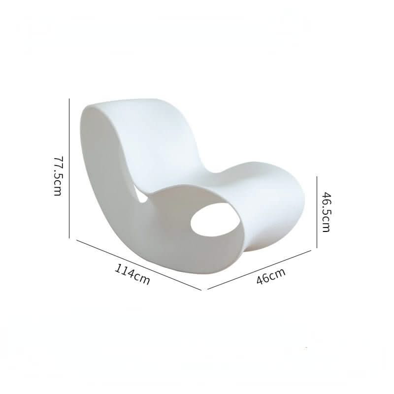 Designer Rocking Chair – Luxury Ergonomic Lounge Chair in White, Brown, Yellow and Black