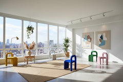 Designer Sponge Coffee Chair – Iron Frame, White, Green, Blue & Pink, Nordic Minimalist