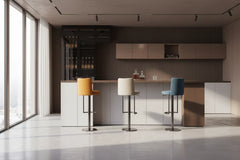 Disk Base Leather Adjustable Bar Stool