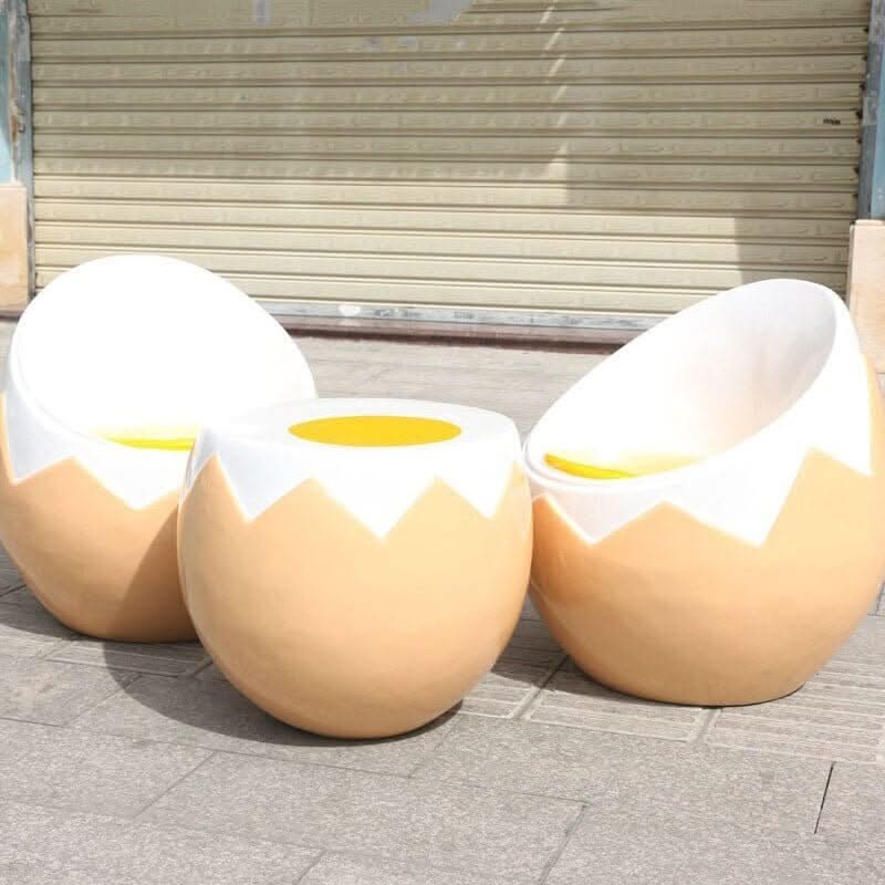 Egg Style Sofa Stool – Center Table (60x60x52cm) or Chair