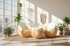Egg Style Sofa Stool – Center Table (60x60x52cm) or Chair