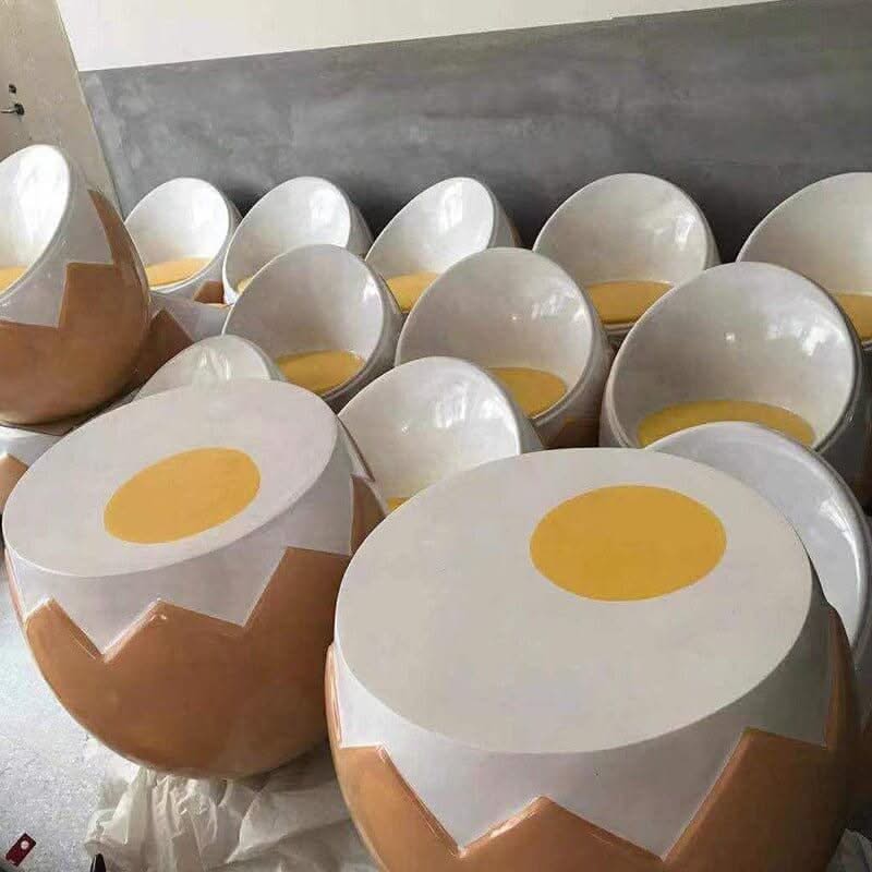 Egg Style Sofa Stool – Center Table (60x60x52cm) or Chair
