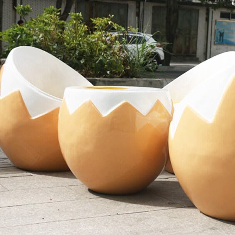 Egg Style Sofa Stool – Center Table (60x60x52cm) or Chair