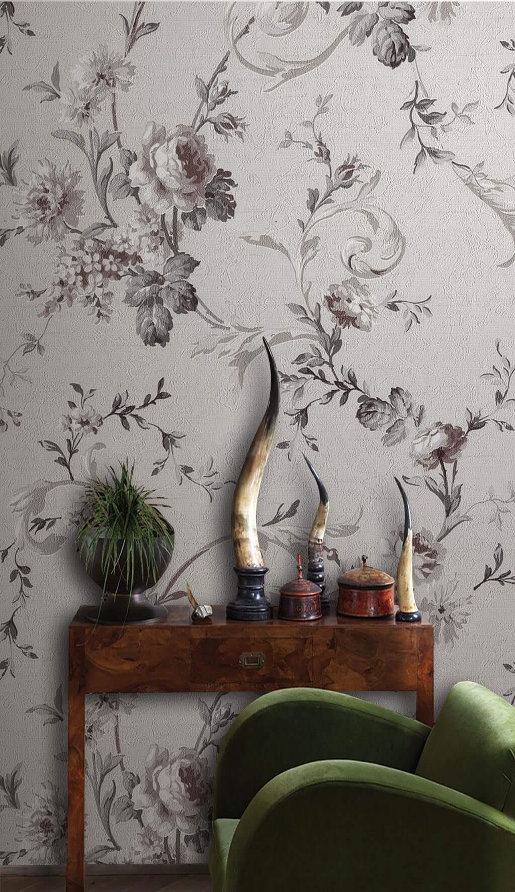 Elegant Flowers Luxe Wallpaper Mural