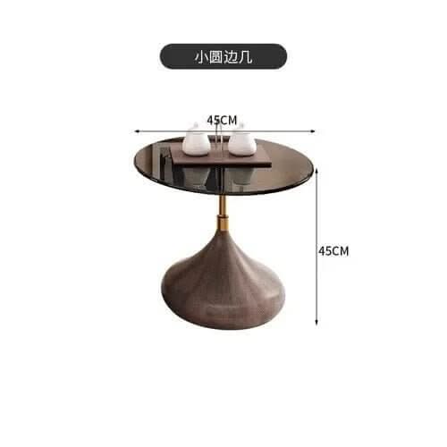 Elegant Solid Wood Corner Coffee Table with Storage – Metal Frame, Drawers, Minimalist Modern