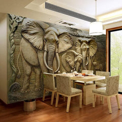 Elephants Engraved Wallpaper - Impressive Designs & Quality